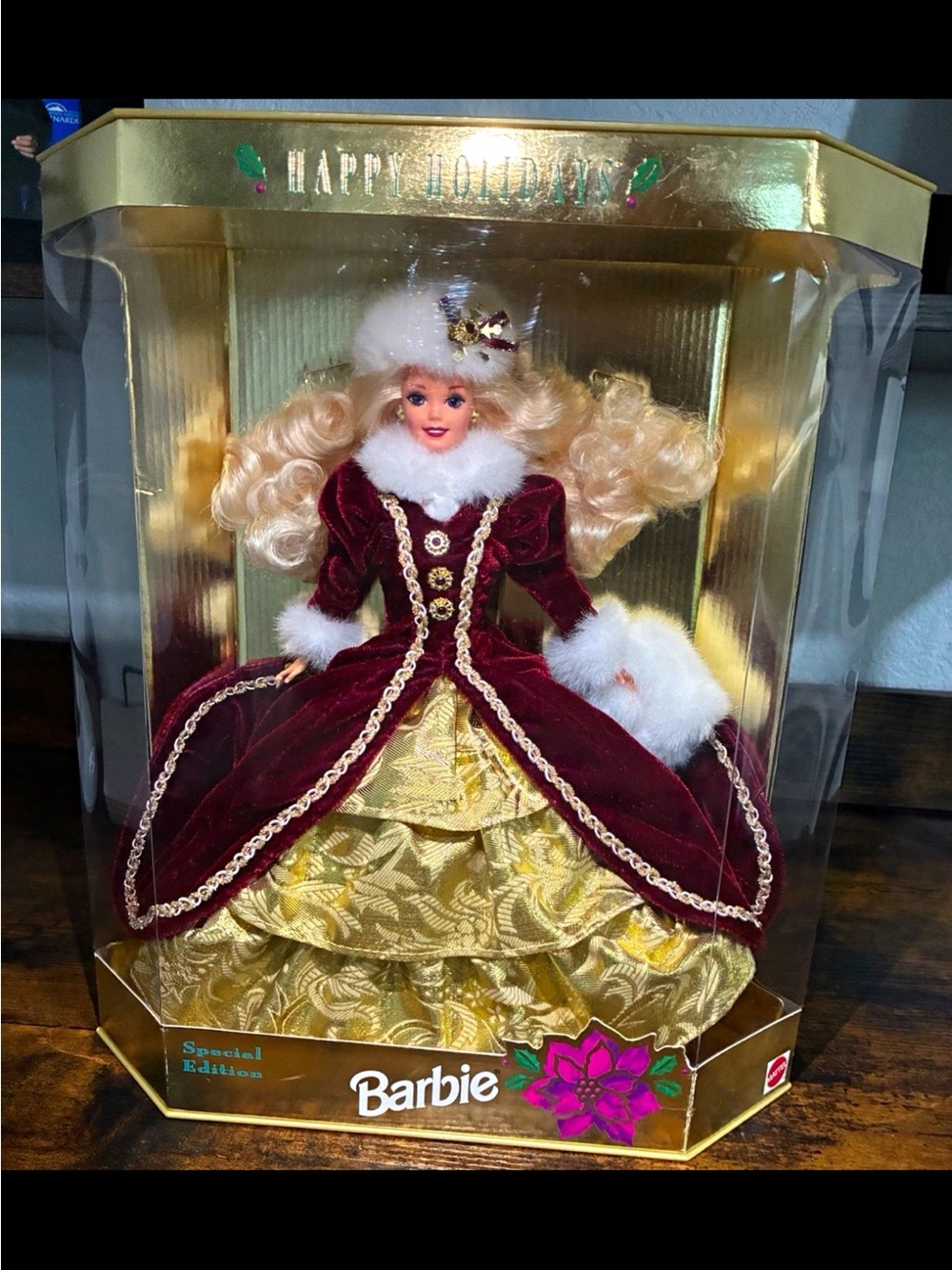 Barbie Special Edition Doll - Burgundy, Gold & White Holiday Gown